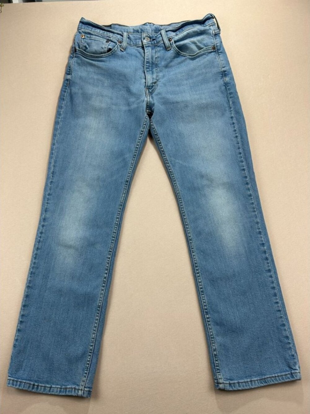 Levis 514 Jeans Mens Size 33x30 Blue Denim Mid Rise Straight Stretch